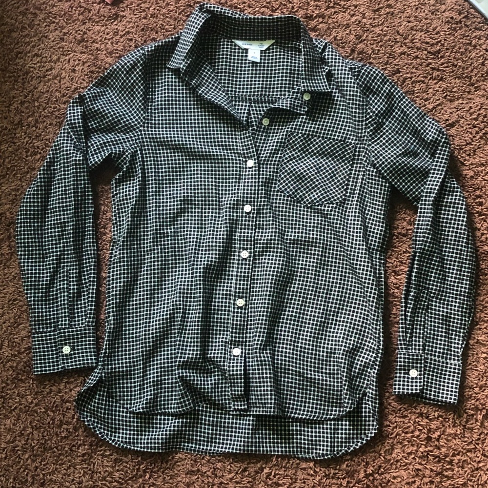 Black and white Old Navy flannel